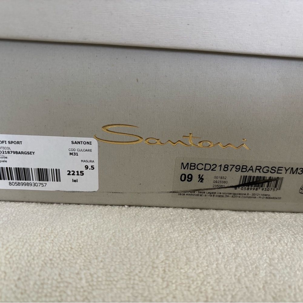 Santoni  - Brown Suede Sneakers with Laceless Design size US 10.5/UK 9.5 - Picture 7 of 7